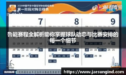 鲁能赛程全解析助你掌握球队动态与比赛安排的每一个细节